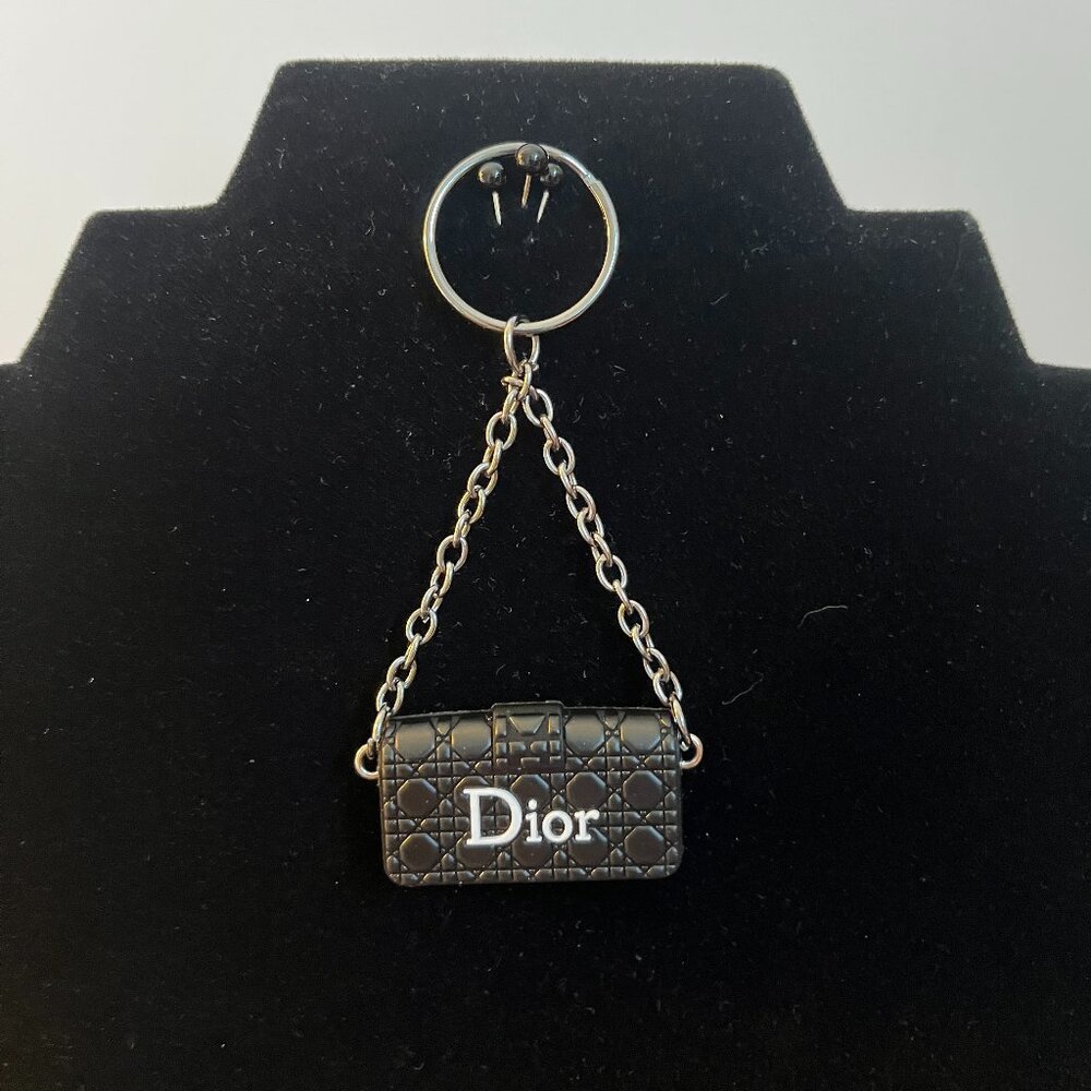 Mini Bag Keychain Black White Fashion Bag Charm Key Ring Unbranded Novelty New